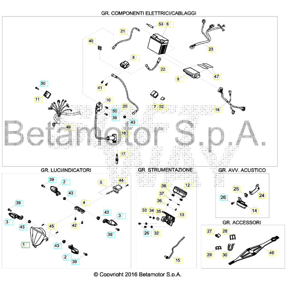 Beta RR300 2T Racing 16 Kabelstrang Ersatzteile Beta RR300 2T Racing 16 Kabelstrang Ersatzteile